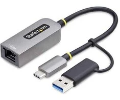 „StarTech“ USB-C–Ethernet adapteris su USB-A adapteriu, 6 colių / 15 cm laidu
