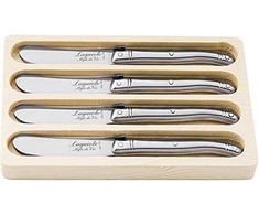 Steel LAGUIOLE Sviesto peiliai Laguiole Nerūdijantis plienas RINKINYS 4 vnt.