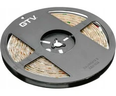 GTV Blykstės juosta 5050, 300 LED šiltai baltos spalvos, 72 W, atspari vandeniui 10 mm, ritiny