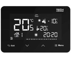 Tech ST-293v3 kambario valdiklis, juodas, dviejų būsenų, stiklinis, įleidžiamas