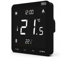 Tech ST-297V3 dviejų pakopų, įleidžiamas kambario valdiklis (3 mm stiklas), juodas