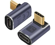 Adapteris USB Techly USB-C - USB-C Pilka (IADAP-USB4C-40G)