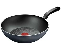TEFAL keptuvė | H0561942 | Wok | 28 cm skersmuo | Tinka indukcinei kaitlentei | Fiksuota rankena | Juodas