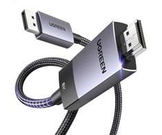 Kabelis DisplayPort do HDMI Ugreen DP115, 8k 60 Hz, 1m (juoda)