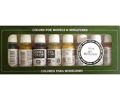 Vallejo Vallejo: 70.118 - Model Color - Effects - Metallic Colors (8 x 18 ml)