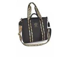 Versace, Versace, Textile Bag, Hand Tote, Juodas, For Women