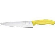 Victorinox VICTORINOX | Plataus ašmens virtuvinis peilis, 19 cm, geltonas, lizdinėje pakuotėje