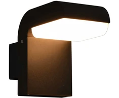 Sieninis lauko LED šviestuvas, juodos spalvos, 9W, ovalo formos