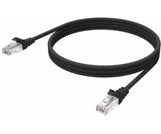Vision VISION profesionalus eterneto tinklo kabelis, skirtas montavimui – 30 metų garantija – RJ-45 (M) į RJ-45 (M) – UTP – CAT 6 – 250 MHz – 24 AWG – su apsauga nuo lenkimo – 1 m – juodas