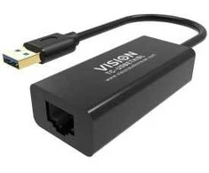 USB Vision VISION adapteris Profesionalus, paruoštas diegimui, USB-A į RJ45 Ethernet tinklo adapteris – 30 METŲ GARANTIJA – 100/1000 Mbps – greitas Ethernet „Mac“ – palaiko sustabdymo/tęsimo aptikimo logiką ir valdymo galinį tašką – USB-A 3.0 (M) į ekranuotą