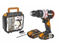 Worx WX354 gręžtuvas 20 V, 2 x 2 Ah baterija