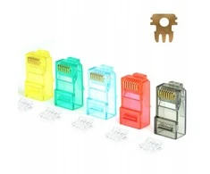 NetRack Wty k RJ45 UTP kat. 6, linka, Netrack, spalva MIX (100 vnt)