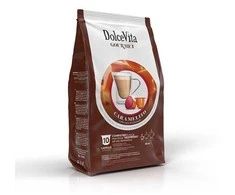 Dolce Vita Caramelito — karamelės cappuccino kavos kapsulės 16vnt. (tinka Lavazza A Modo Mio* sistemai)