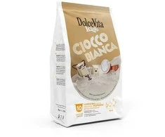 Dolce Vita Cioccobianca — baltojo šokolado gėrimo kapsulės 10vnt. (tinka Nespresso* sistemai)