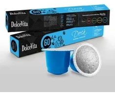 Dolce Vita Decaffeinato — be kofeino kavos kapsulės 10vnt. (60% Arabica) (tinka Nespresso* sistemai)