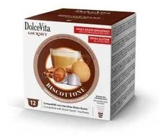 Dolce Vita Biscottone — sausainių cappuccino kavos kapsulės 72 vnt. (tinka Dolce Gusto* sistemai)
