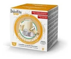 Dolce Vita Cioccobianca — baltojo šokolado gėrimo kapsulės 72 vnt. (tinka Dolce Gusto* sistemai)