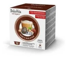 Dolce Vita Nocciolino — lazdynų riešutų cappuccino kavos kapsulės 96 vnt. (tinka Lavazza A Modo Mio* sistemai)