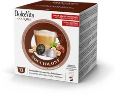 Dolce Vita Nocciolone — lazdynų riešutų cappuccino kavos kapsulės 72 vnt. (tinka Dolce Gusto* sistemai)
