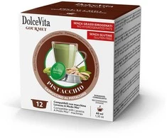Dolce Vita Pistacchio — pistacijų cappuccino kavos kapsulės 96 vnt. (tinka Lavazza A Modo Mio* sistemai)