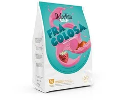 Dolce Vita Fragolosa — braškių sūrio pyrago skonio kapsulės 16vnt. (tinka Dolce Gusto* sistemai)