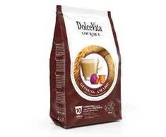 Dolce Vita Ginseng Amaro — kartaus ženšenio cappuccino kavos kapsulės 10vnt. (be cukraus) (tinka Nespresso* sistemai)