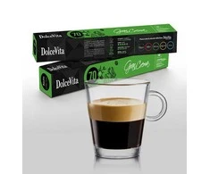 Dolce Vita Gran Crema — kreminės tekstūros kavos kapsulės 10vnt. (70% Arabica) (tinka Nespresso* sistemai)