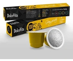 Dolce Vita Gran Gusto — pilno skonio kavos kapsulės 10vnt. (100% Arabica) (tinka Nespresso* sistemai)