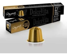 Dolce Vita Gran Gusto — pilno skonio kavos kapsulės 10vnt. (100% Arabica, aliumininės) (tinka Nespresso* sistemai)