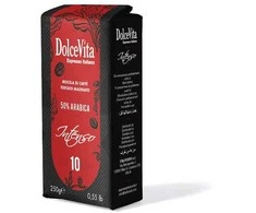 Dolce Vita Intenso — intensyvios stiprios maltos kavos mišinys (50% Arabica), 250 g