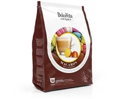 Dolce Vita Macaron — migdolinio pyragaičio (macaron) skonio cappuccino kapsulės 16vnt. (tinka Dolce Gusto* sistemai)