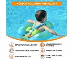 Mokomasis plaukimo ratukas su stogeliu SWIMBOBO