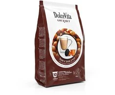 Dolce Vita Nocciolino — lazdynų riešutų cappuccino kavos kapsulės 10vnt. (tinka Nespresso* sistemai)