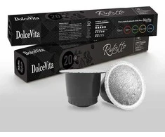 Dolce Vita Ristretto — ristretto kavos kapsulės 10vnt. (20% Arabica) (tinka Nespresso* sistemai)