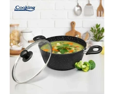 Cooking By Heinner Puodas su dangčiu aliuminio su keramikos danga 2.8L 22x9cm HR-NL-22S HEINNER