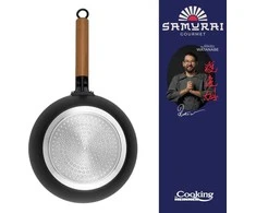 Cooking By Heinner Wok keptuvė su dangčiu aliuminio su keramikos danga 26x7.5cm HR-SNT-W26 HEINNER