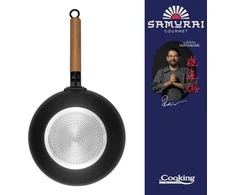 Cooking By Heinner Wok keptuvė su dangčiu aliuminio su keramikos danga 28x8cm HR-SNT-WC28 HEINNER