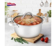 Puodas nerūdijančio plieno su teflono danga 3.9L 20x10.5cm VN-HJ-39L VANORA