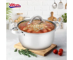 Puodas nerūdijančio plieno su teflono danga 3.9L 20x10.5cm VN-HJ-39L VANORA