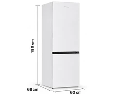Šaldytuvas Combi No Frost HCNF-HM400INVE++ HEINNER