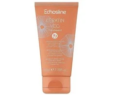 ECHOSLINE Keratin Veg Treatment Restructuring Kreminis galiukus atstatantis kremas dažytiems ir pažeistiems plaukams, 100 ml
