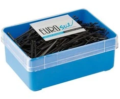 Eurostil Anti-Deslizante Caja Clips Negro Negro 50mm 1un