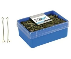 "Eurostil Hair Box Miniclips" bronzos spalvos 25 mm 700 vnt