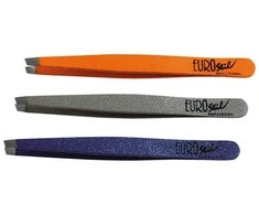 Eurostil Mediana 8cm Pinza De Depilar Colores 1un