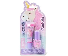 Aquarius MARTINELIA Little Unicorn rinkinys 1 lūpų blizgis, 1 nagų lakas (Violetinis)