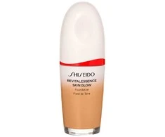 „Shiseido Revitalessence Skin Glow“ skaistinantis skystas makiažo pagrindas, 350 klevo spalvos, 30 ml