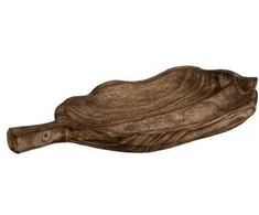 Jaukeja Medinis padėklas Leaf