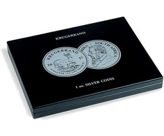 Dėžutė Pietų Afrikos 1 oz Krugerrand sidabrinėms monetoms
