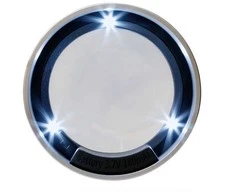 Įkraunamas uždaro tipo didinimo stiklas su LED apšvietimu 3x