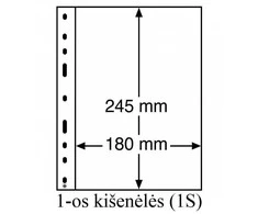 Juodo pagrindo įmautės "Optima" (Vokietija) (2-jų kišenėlių (2S))